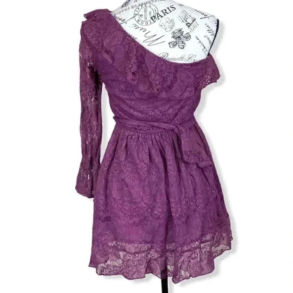 Taga One Shoulder Ruffle mini dress - Picture 2 of 4